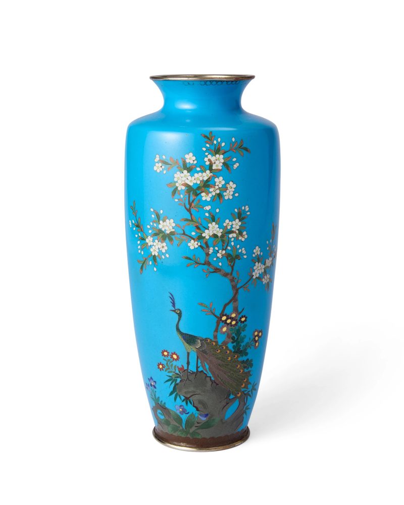 A Japanese cloisonné enamel vase