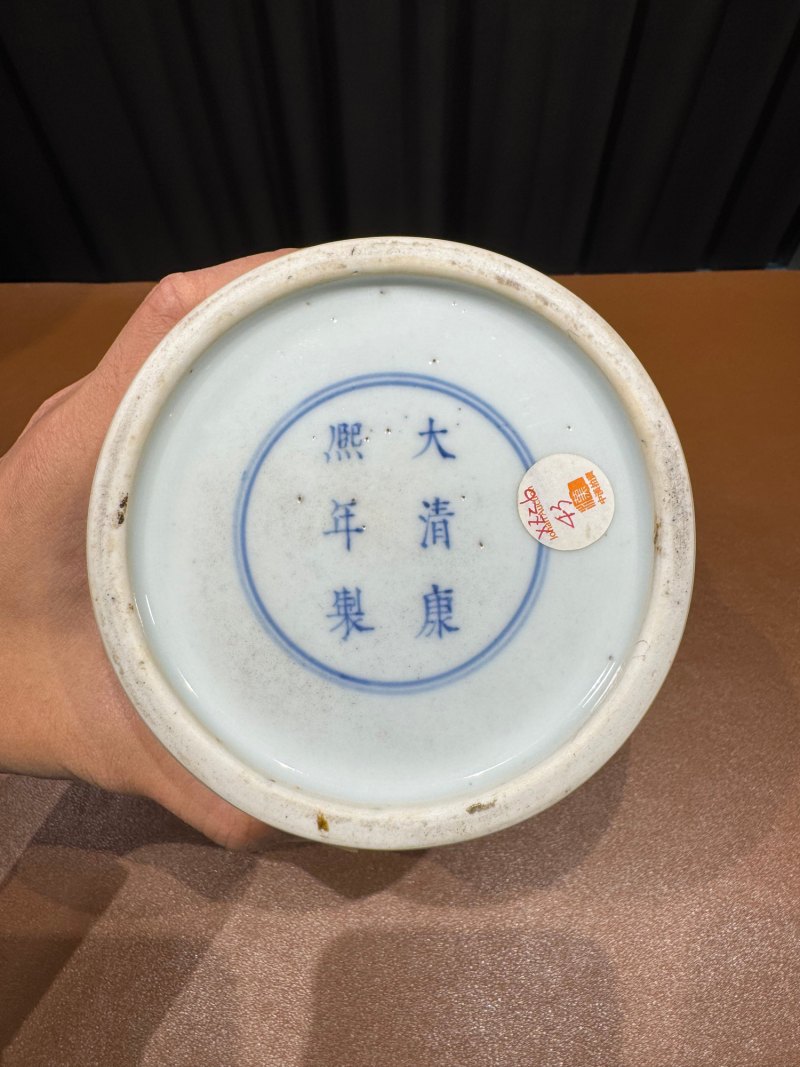 清康熙 斗彩海水瑞兽龙凤纹摩羯鱼耳尊 - 图9