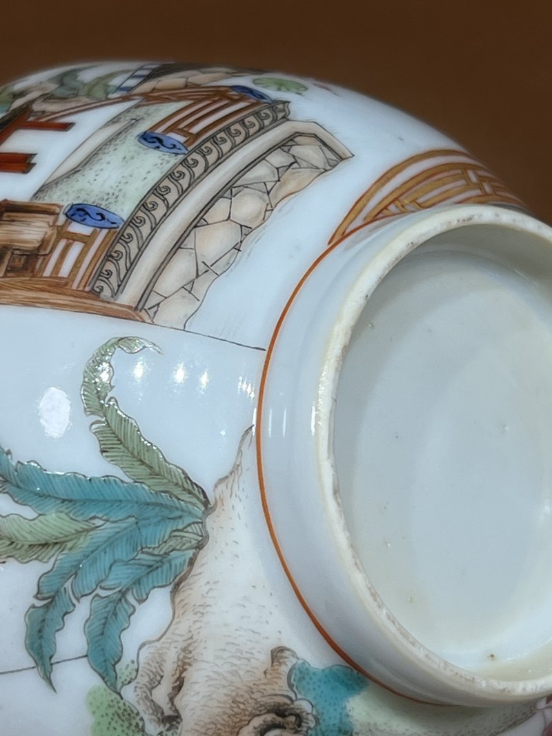 清雍正-乾隆 广珐琅庭院仕女图茶杯 - 图10