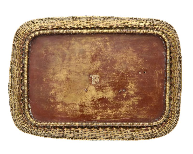A Japanese brass woven tray by Nishimura - 图2