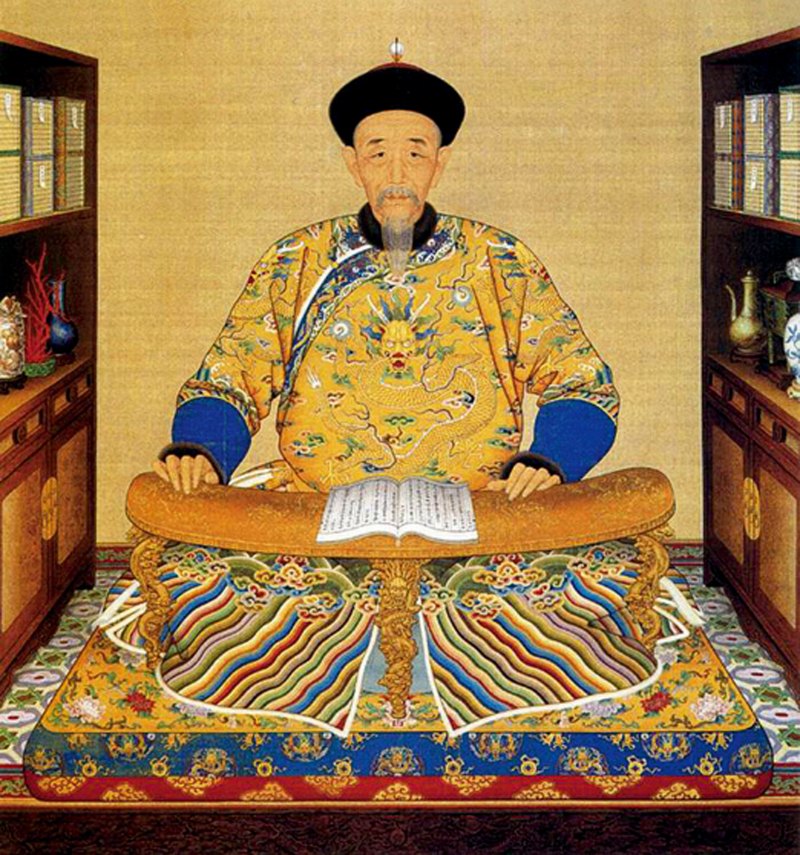 清康熙 青花四景读书乐笔筒 - 图21
