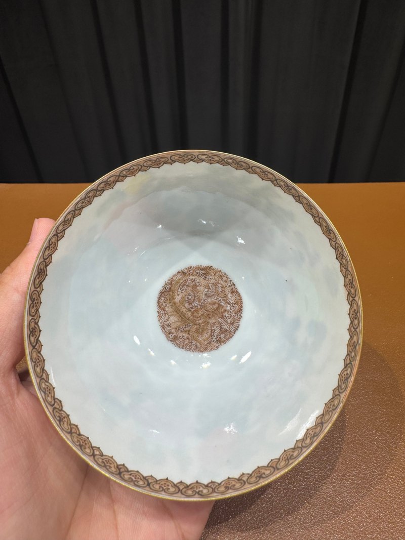 民国 仿乾隆珐琅彩花卉纹碗一对 - 图7