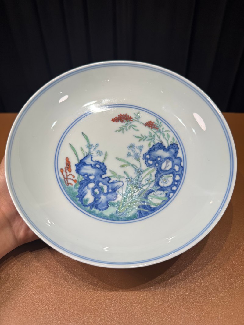 清雍正 斗彩灵仙祝寿盘 - 图9