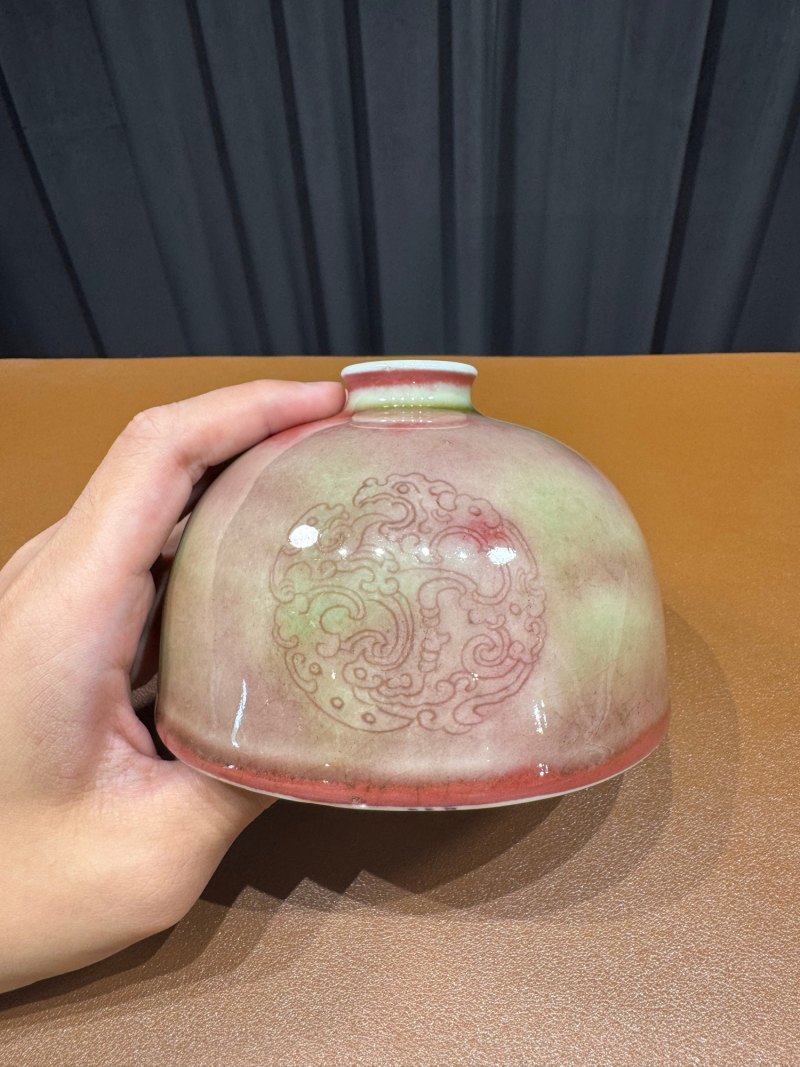 清康熙 豇豆红釉太白尊 - 图2