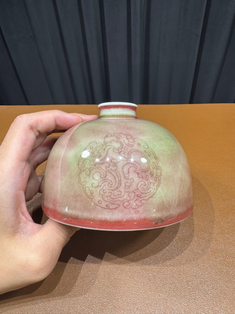 清康熙 豇豆红釉太白尊 - 图3