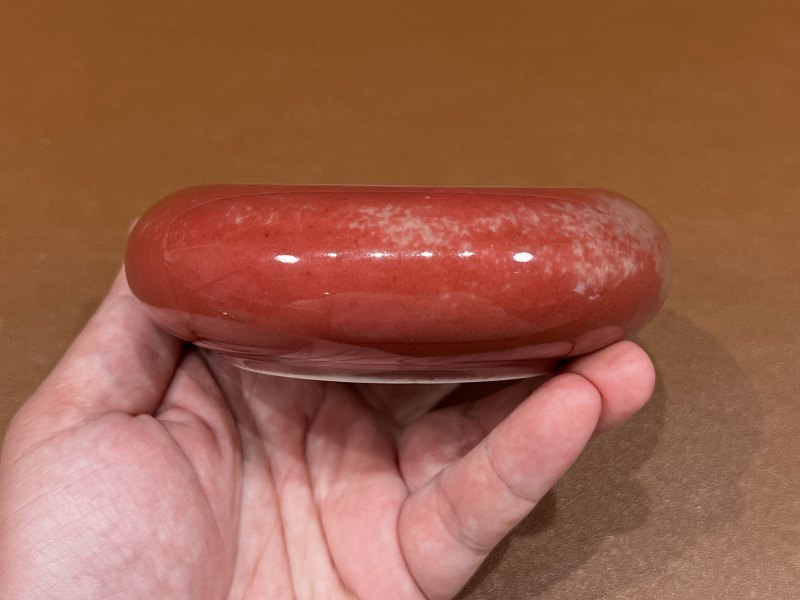 清康熙 豇豆红釉镗锣洗 - 图4