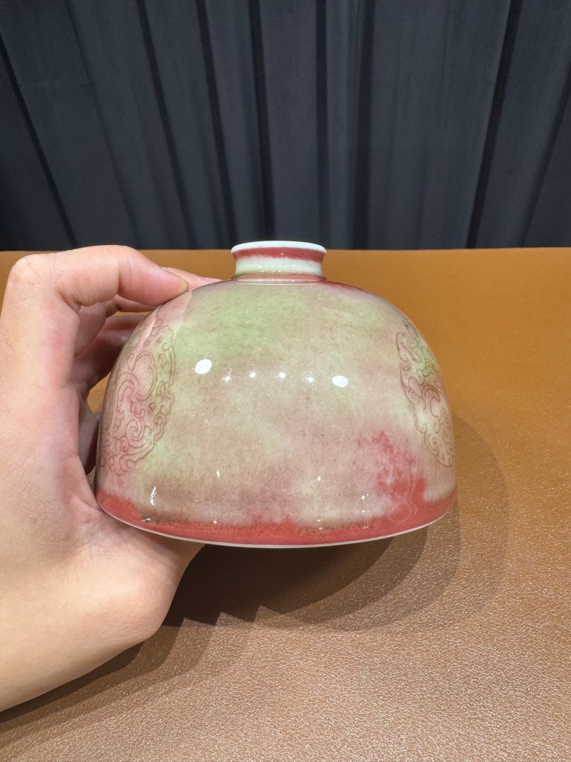 清康熙 豇豆红釉太白尊 - 图4