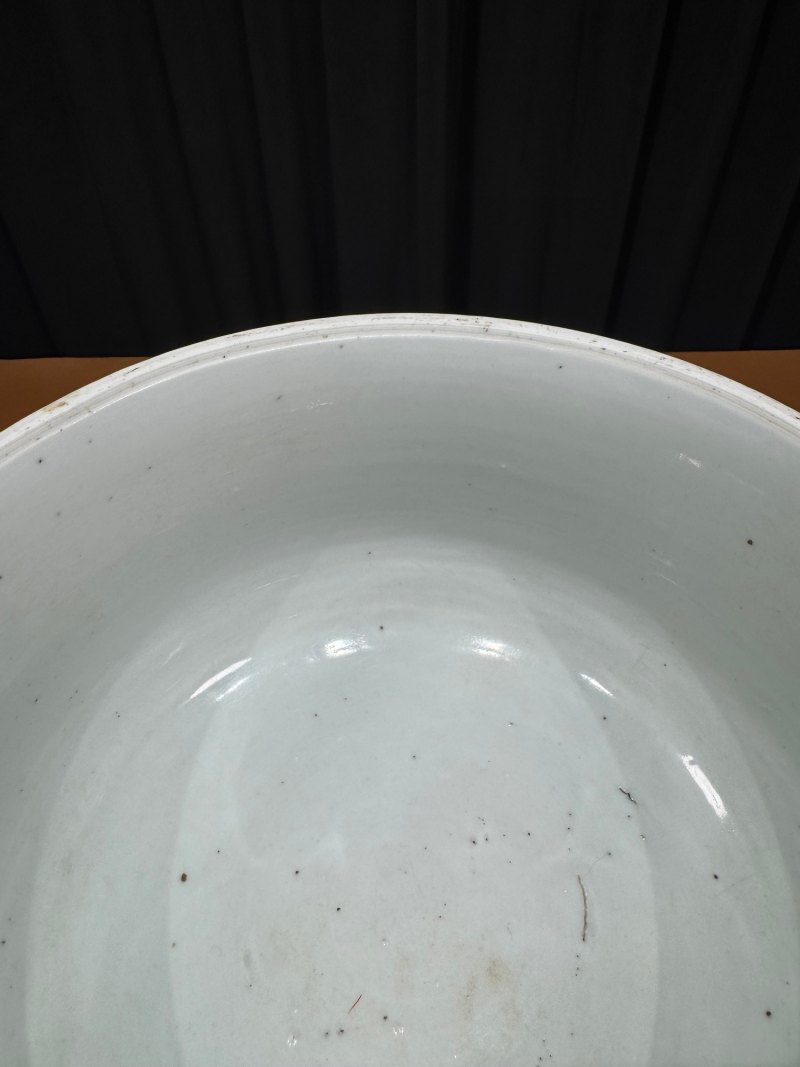 明崇祯 青花罗汉颂经图炉 - 图8