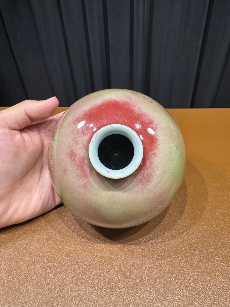 清康熙 豇豆红釉太白尊 - 图6