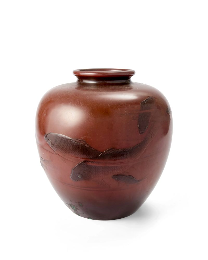 A large Japanese bronze jar, Nogawa Noboru, Kyoto