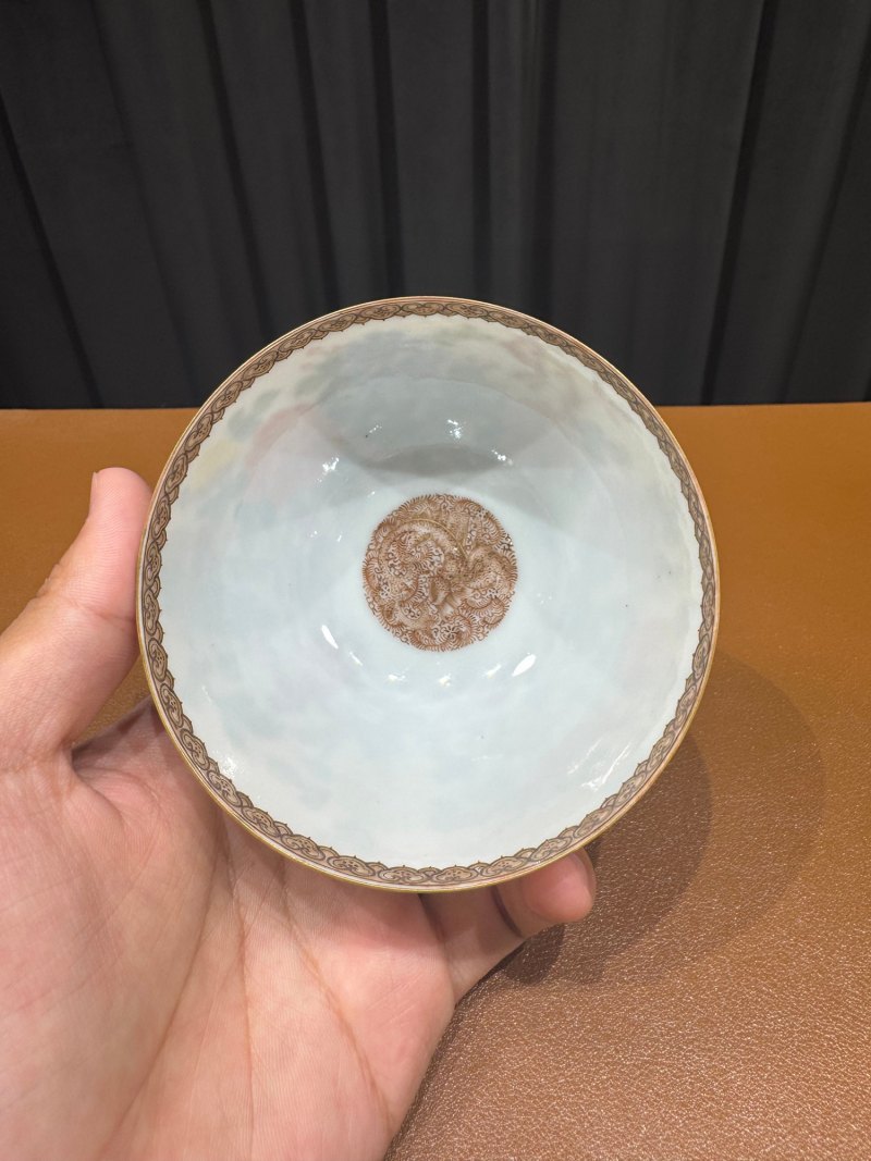 民国 仿乾隆珐琅彩花卉纹碗一对 - 图16