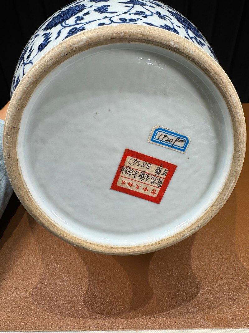 清雍正-乾隆 青花缠枝花卉纹铺首尊 - 图11
