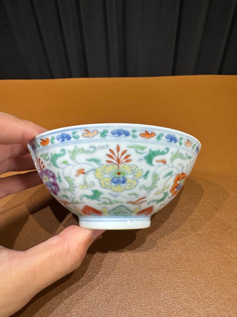 清雍正 斗彩洋花纹小碗 - 图5