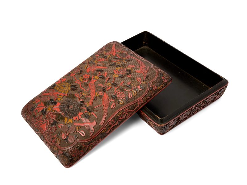 A Japanese Ming-style carved and lacquered box and cover - 图2