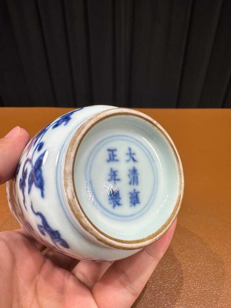 清雍正 青花缠枝花小罐 - 图7