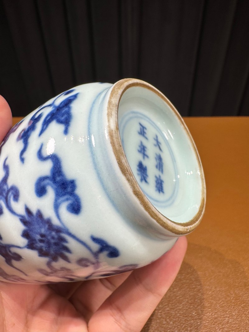 清雍正 青花缠枝花小罐 - 图8