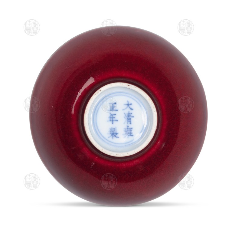 清雍正 霁红釉小杯 - 图2