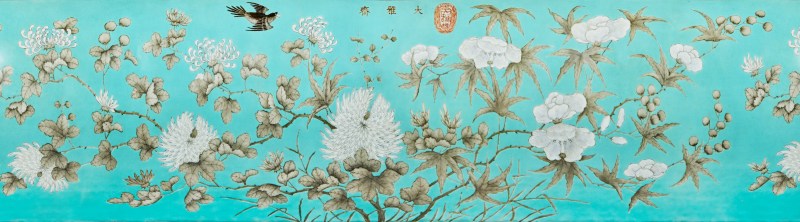 清光绪 翡翠地水墨葵花九寸鱼缸 - 图7