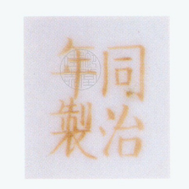 清同治 黄地红蝠腰圆水仙盆 - 图2