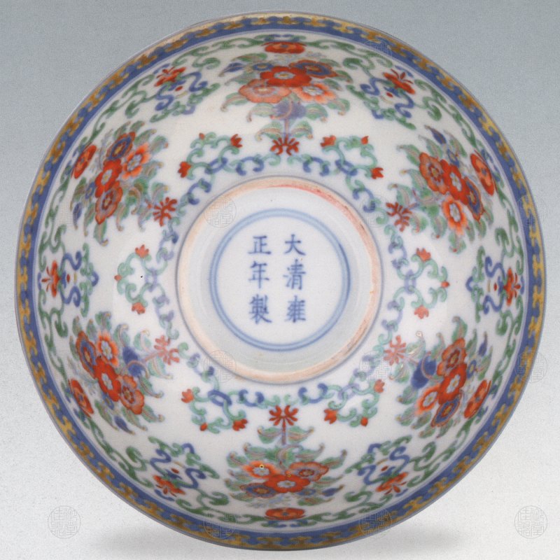 清雍正 斗彩蓉桂齐芳纹碗 - 图2