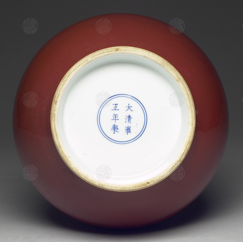 清雍正 霁红玉壶春瓶 - 图2