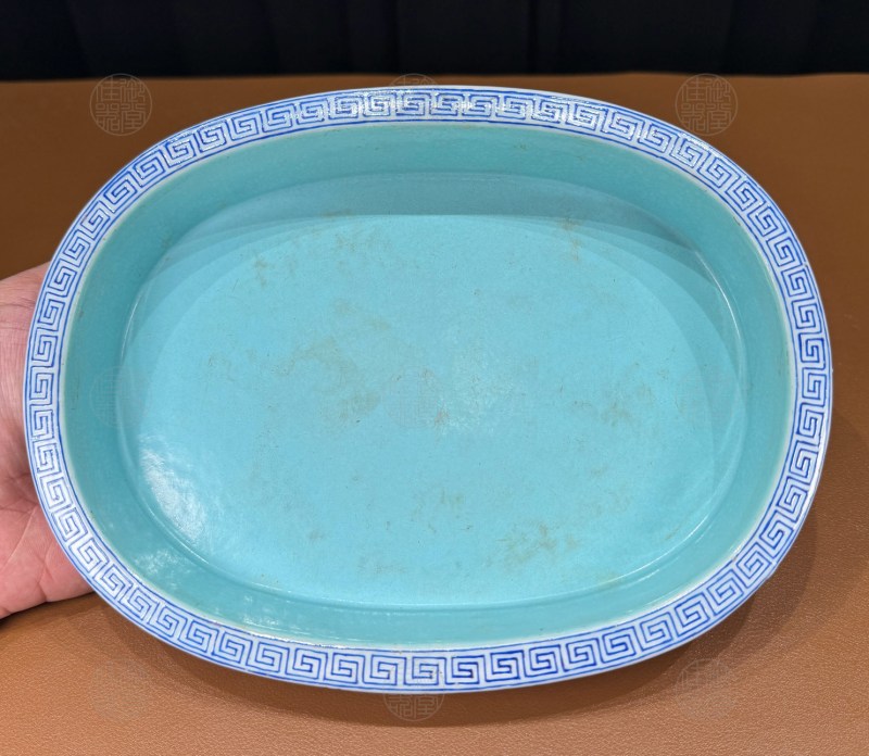 清光绪 粉彩牵牛花纹椭圆水仙盆 - 图4