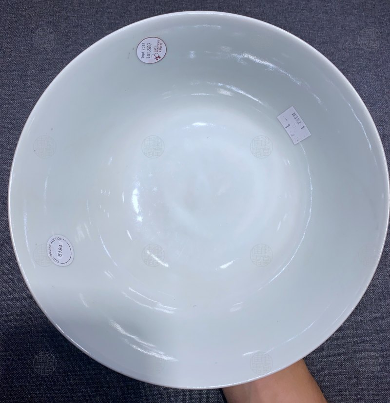 清道光 青花双喜宝相花纹碗 - 图3