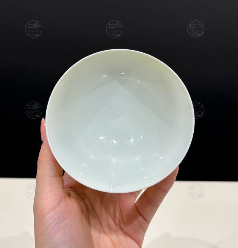 清雍正 白里柠檬黄釉敞口小碗 - 图3